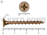 Саморез жёлтый цинк PH-2, по дереву 3,5х35 (11000шт)