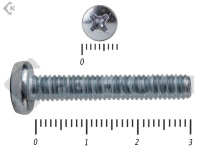 Винт полуцилиндрическая головка,цинк DIN7985 4х30 (5000шт)
