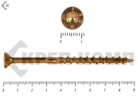 Саморезы Конструкционные, потай Torx, желтый цинк   6.0х 90 мм (100 шт) 