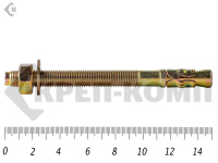 Анкер клиновой 12х150, желтый цинк (25шт)