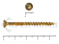 Саморезы Конструкционные, потай Torx, желтый цинк   3.5х 45 мм КРЕП-КОМП (500 шт)