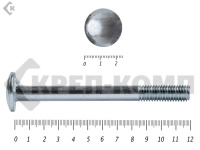 Болт мебельный, цинк DIN607 с усом 10х120 пр.4,8 Фасовка МОСКРЕП (30шт)