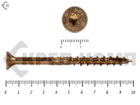 Саморезы Конструкционные, потай Torx, желтый цинк   8.0х100 мм (100 шт) 