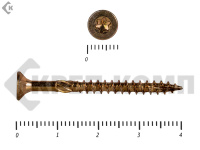 Саморезы Конструкционные, потай Torx, желтый цинк   3.5х 40 мм (20 шт) 