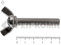 Винт-барашек, американский тип НЕРЖАВЕЙКА DIN 316 А2 10х50 (25 шт)