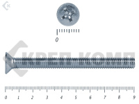 Винт потайной,цинк DIN965 5х 90 (1500шт)