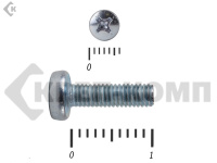 Винт полуцилиндрическая головка,цинк DIN7985 3х10 (12000шт)