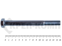 Болты DIN 931, с неполной резьбой, цинк, 16х160 мм, пр.8.8 (25 кг/86)