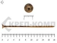 Саморезы Конструкционные, потай Torx, желтый цинк   6.0х180 мм (100 шт) 