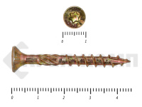 Саморезы Конструкционные, потай Torx, желтый цинк   5.0х 45 мм КРЕП-КОМП (200 шт)