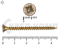 Саморез желтый цинк POZY 3,5х45 (50шт)