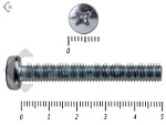 Винт полуцилиндрическая головка,цинк DIN7985 5х 50 (3000шт) – фото