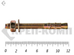 Анкер клиновой 12х120, желтый цинк (50шт) – фото