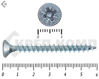 Саморез белый цинк POZY 6х 60 (20шт)